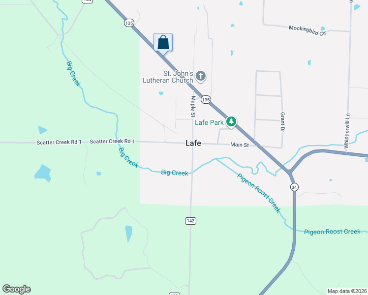 map of restaurants, bars, coffee shops, grocery stores, and more near in Lafe