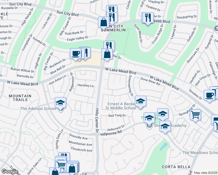 map of restaurants, bars, coffee shops, grocery stores, and more near 9312 Magic Flower Avenue in Las Vegas