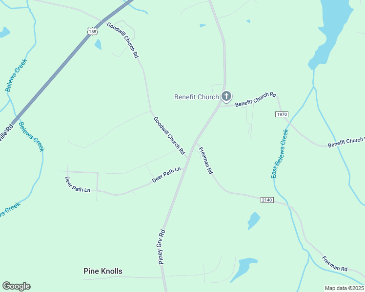 map of restaurants, bars, coffee shops, grocery stores, and more near 9275 Goodwill Church Road in Kernersville