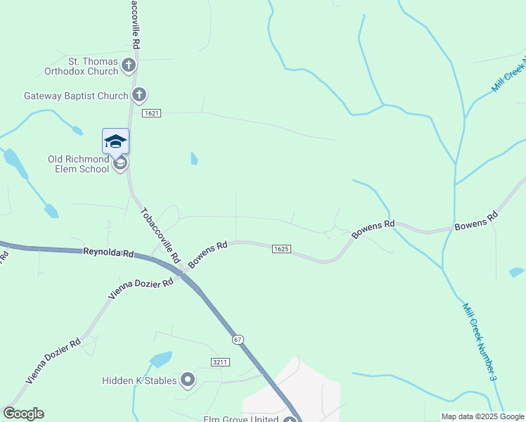 map of restaurants, bars, coffee shops, grocery stores, and more near Watts Street in Tobaccoville