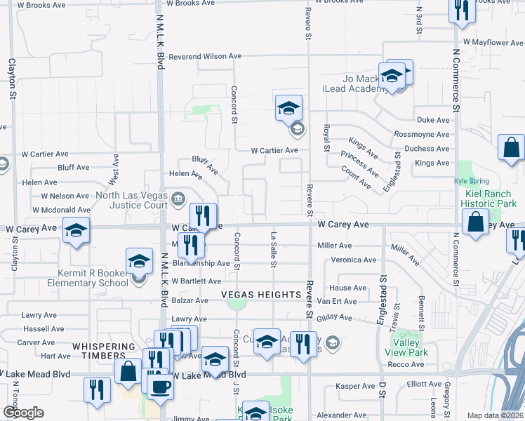 map of restaurants, bars, coffee shops, grocery stores, and more near 2419 Country Orchard Street in North Las Vegas
