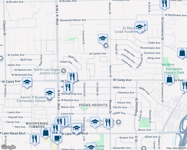map of restaurants, bars, coffee shops, grocery stores, and more near 2419 Country Orchard Street in North Las Vegas