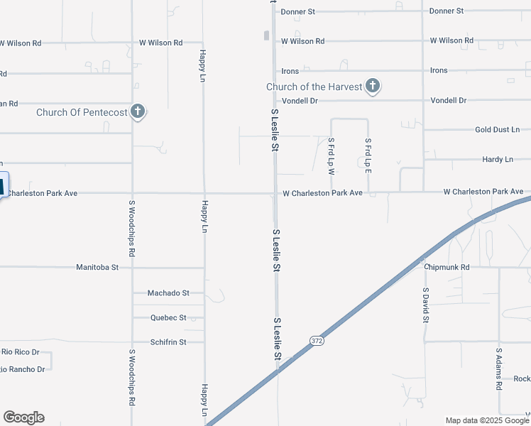 map of restaurants, bars, coffee shops, grocery stores, and more near 2041 West Charleston Park Avenue in Pahrump