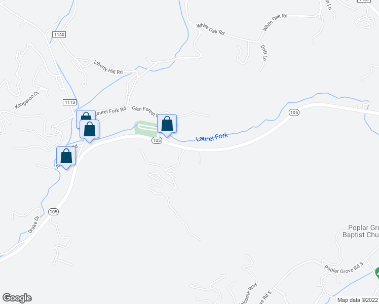 map of restaurants, bars, coffee shops, grocery stores, and more near 4297 North Carolina 105 in Boone