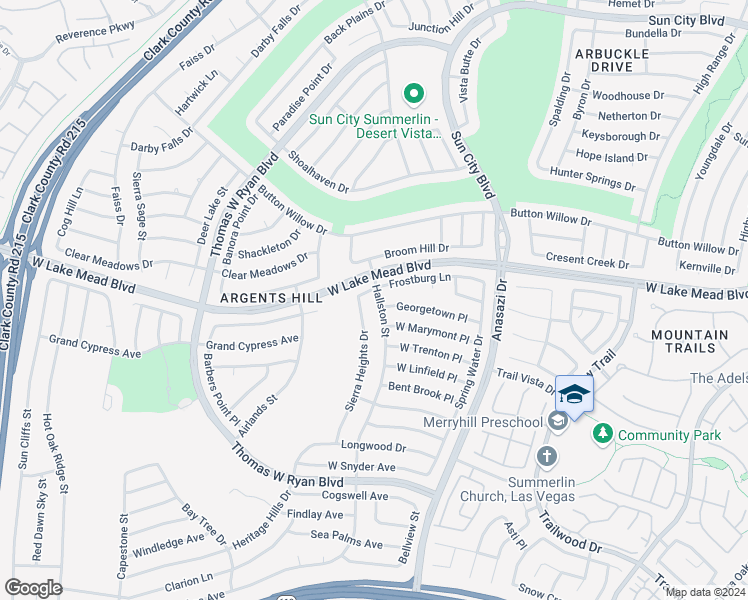 map of restaurants, bars, coffee shops, grocery stores, and more near 2407 Hallston Street in Las Vegas