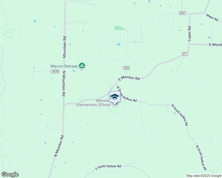 map of restaurants, bars, coffee shops, grocery stores, and more near 3934 East Monitor Road in Springdale