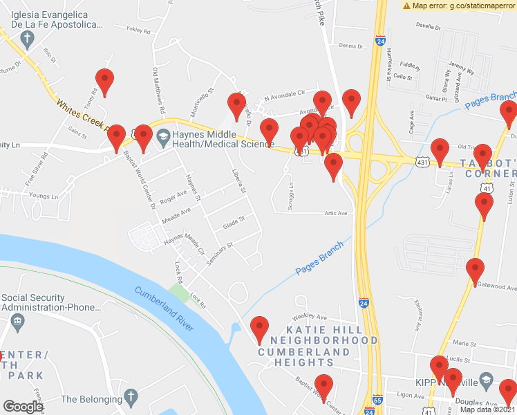 map of restaurants, bars, coffee shops, grocery stores, and more near 1819 Liberia Street in Nashville