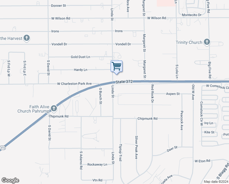 map of restaurants, bars, coffee shops, grocery stores, and more near in Pahrump