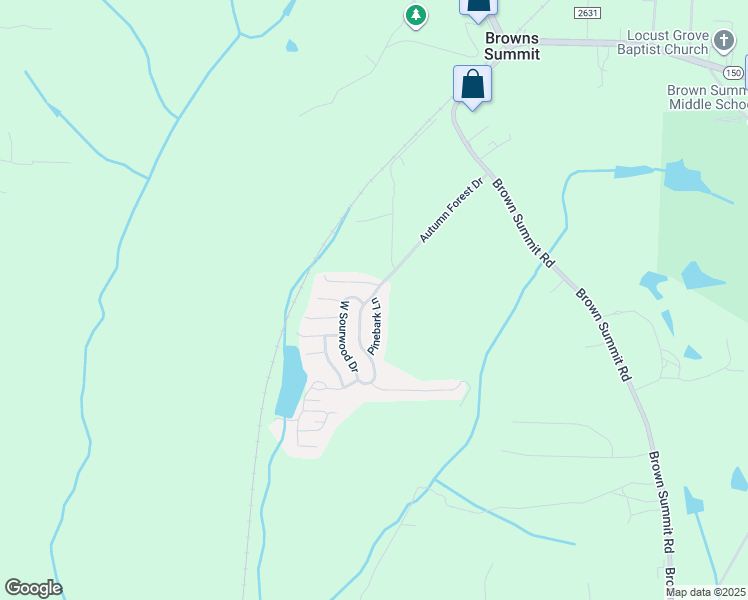 map of restaurants, bars, coffee shops, grocery stores, and more near 95 Pinebark Lane in Browns Summit