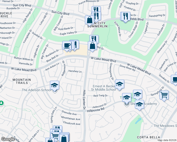 map of restaurants, bars, coffee shops, grocery stores, and more near 9349 Magic Flower Avenue in Las Vegas