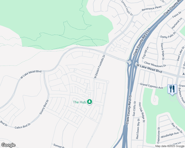 map of restaurants, bars, coffee shops, grocery stores, and more near 2194 Pigeon Hawk Street in Las Vegas