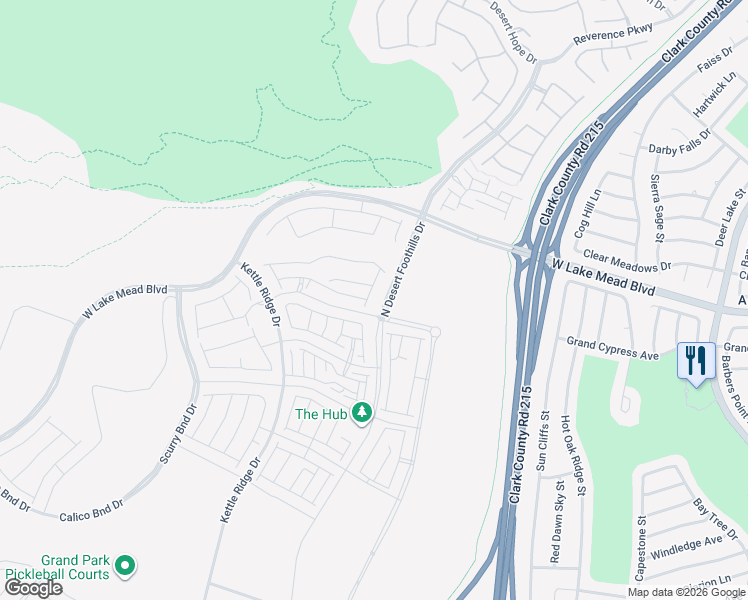 map of restaurants, bars, coffee shops, grocery stores, and more near 2194 Pigeon Hawk Street in Las Vegas