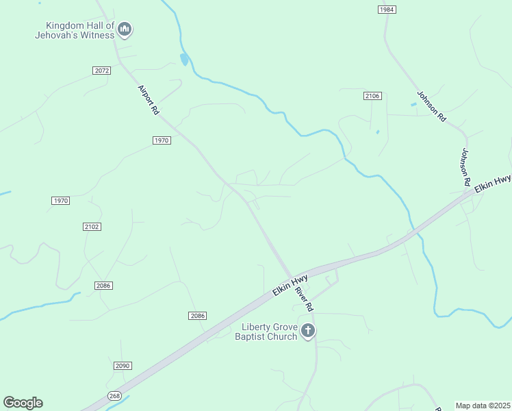 map of restaurants, bars, coffee shops, grocery stores, and more near 404 Airport Road in North Wilkesboro