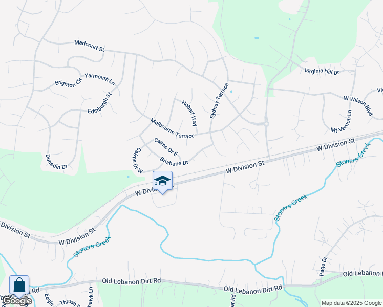 map of restaurants, bars, coffee shops, grocery stores, and more near 3008 Brisbane Dr in Mt Juliet