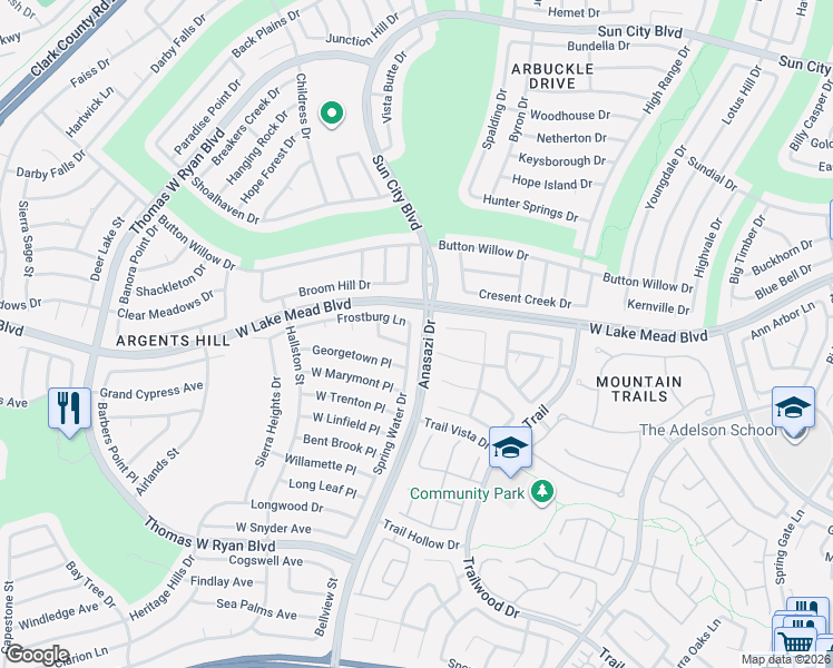 map of restaurants, bars, coffee shops, grocery stores, and more near 10220 Imperial Pointe Avenue in Las Vegas