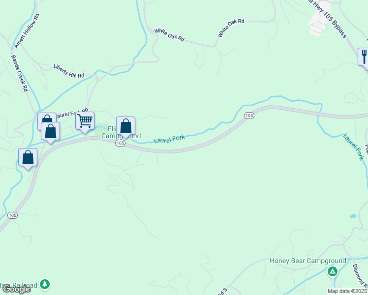 map of restaurants, bars, coffee shops, grocery stores, and more near 4142 North Carolina 105 in Boone