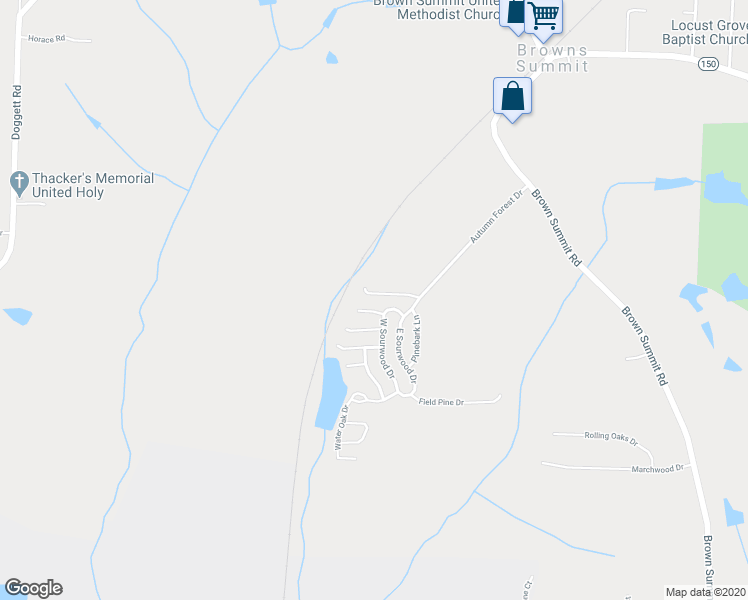 map of restaurants, bars, coffee shops, grocery stores, and more near 231 Red Spruce Circle in Browns Summit