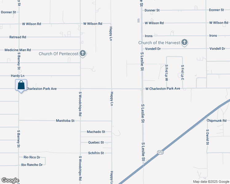 map of restaurants, bars, coffee shops, grocery stores, and more near 2161 West Charleston Park Avenue in Pahrump