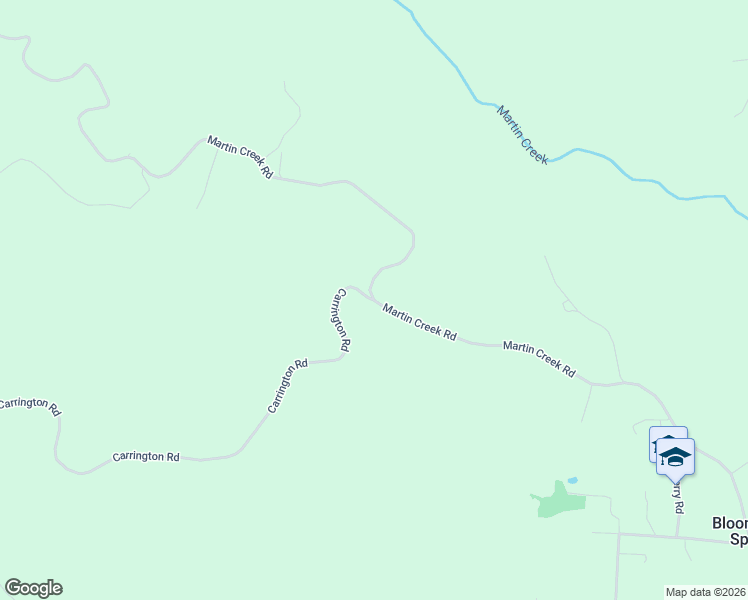 map of restaurants, bars, coffee shops, grocery stores, and more near 1401 Carrington Road in Bloomington Springs