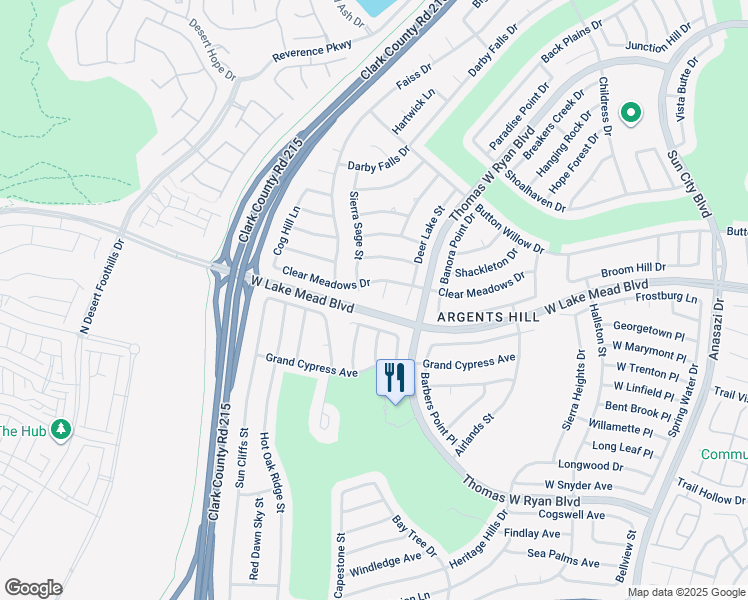 map of restaurants, bars, coffee shops, grocery stores, and more near 2405 Bluffton Court in Las Vegas