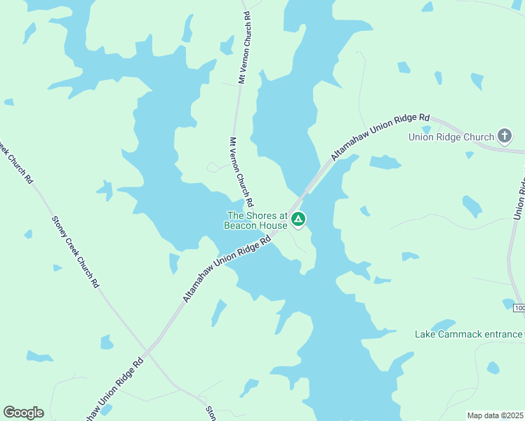 map of restaurants, bars, coffee shops, grocery stores, and more near 4447 Mount Vernon Church Road in Burlington