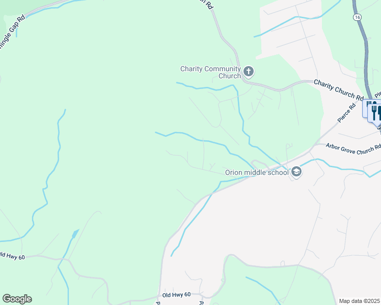 map of restaurants, bars, coffee shops, grocery stores, and more near 384 Ridgewood Lane in Millers Creek