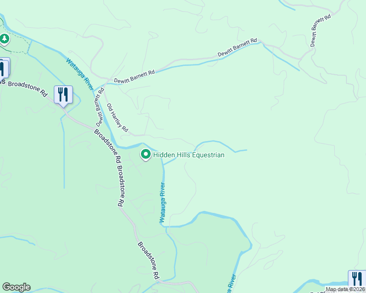 map of restaurants, bars, coffee shops, grocery stores, and more near 768 Old Hartley Road in Banner Elk