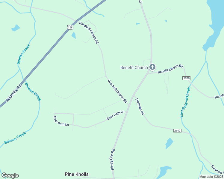 map of restaurants, bars, coffee shops, grocery stores, and more near 9219 Goodwill Church Road in Kernersville