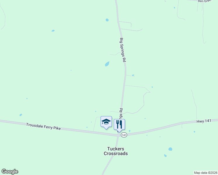 map of restaurants, bars, coffee shops, grocery stores, and more near 5508 Big Springs Road in Lebanon