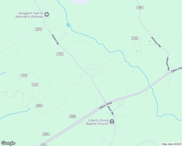 map of restaurants, bars, coffee shops, grocery stores, and more near 404 Airport Road in North Wilkesboro
