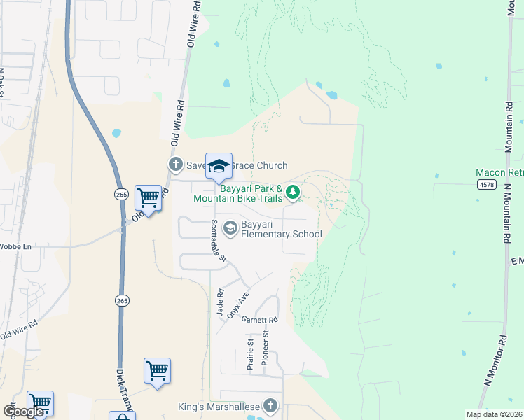 map of restaurants, bars, coffee shops, grocery stores, and more near 2199 Scottsdale Avenue in Springdale