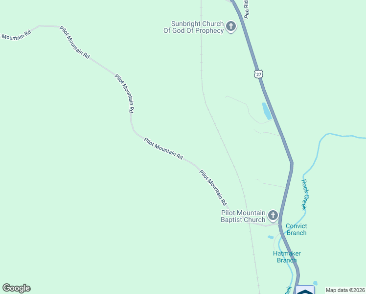 map of restaurants, bars, coffee shops, grocery stores, and more near 440 Pilot Mountain Road in Lancing