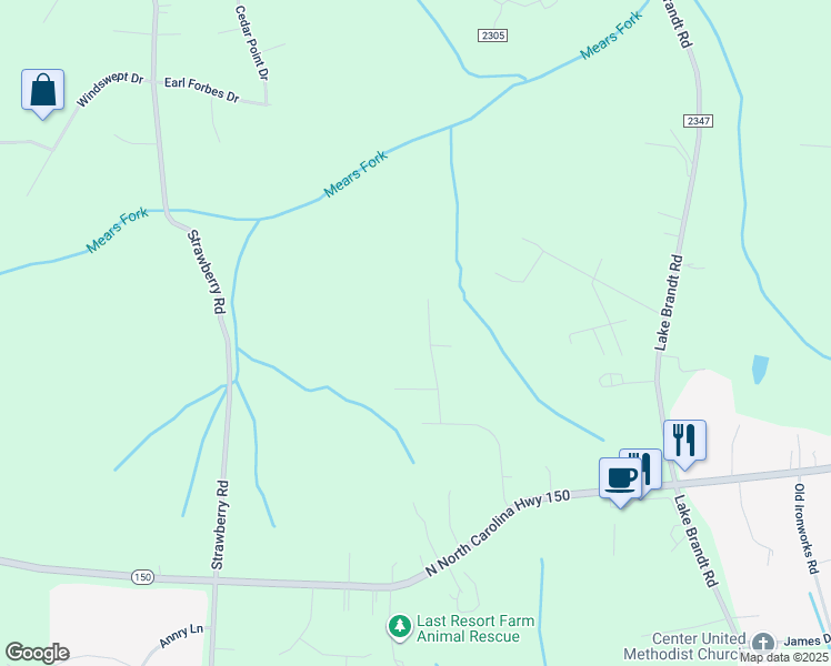 map of restaurants, bars, coffee shops, grocery stores, and more near 6505 Eagle Nest Drive in Summerfield