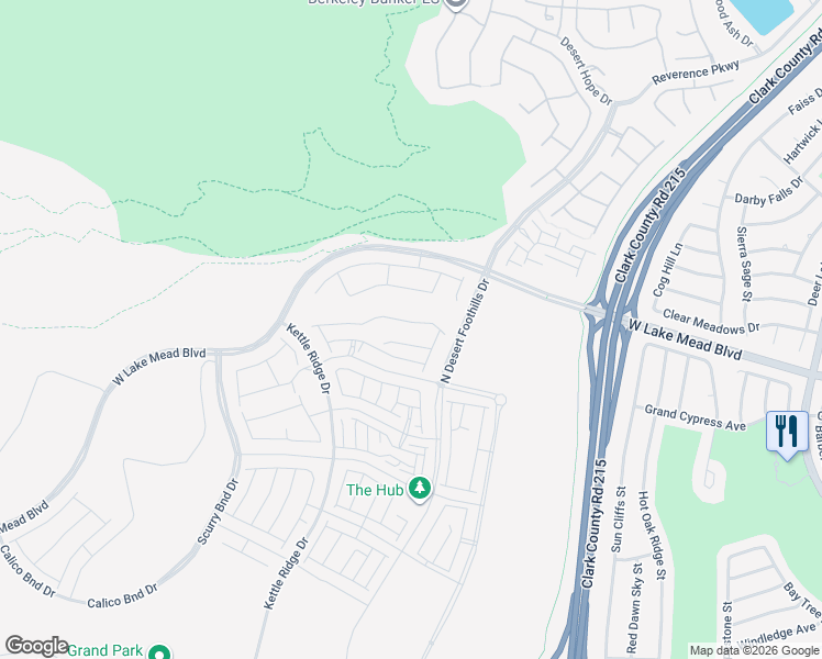 map of restaurants, bars, coffee shops, grocery stores, and more near Unnamed Road in Las Vegas