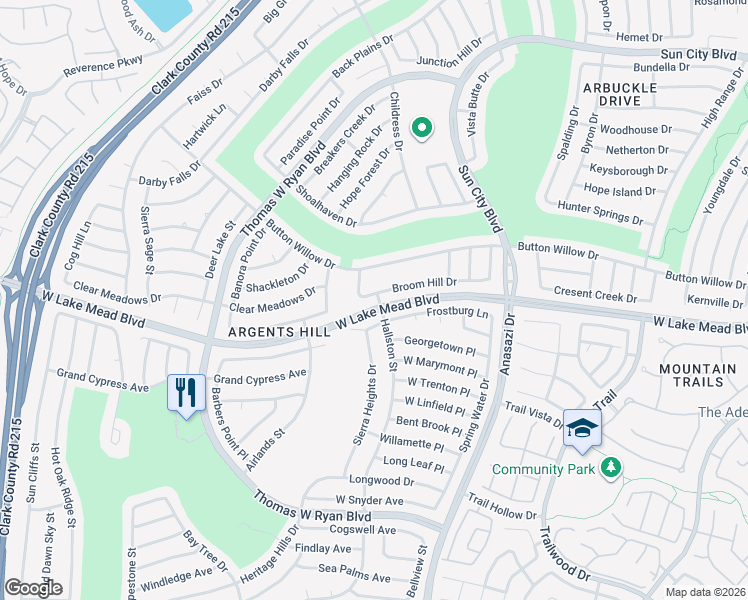 map of restaurants, bars, coffee shops, grocery stores, and more near 10528 Broom Hill Drive in Las Vegas