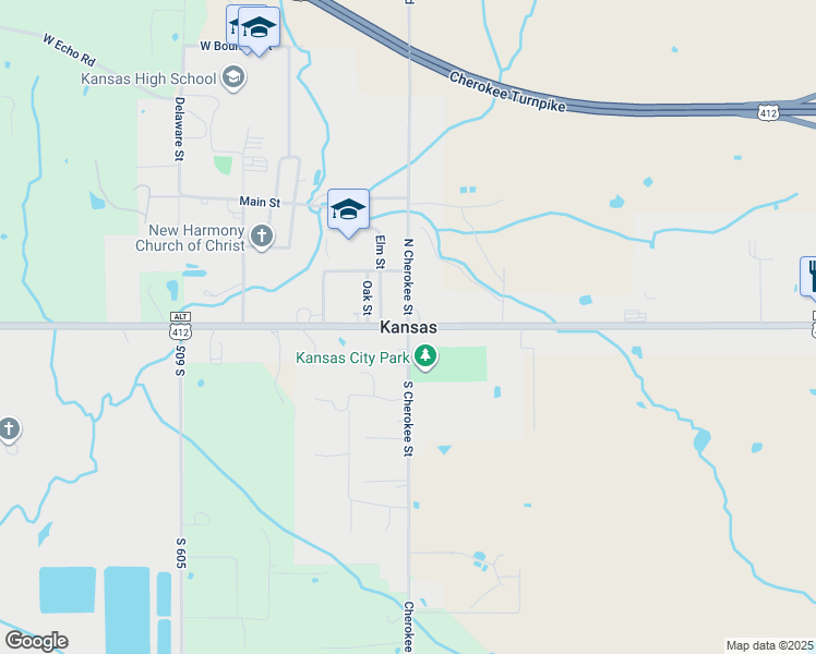 map of restaurants, bars, coffee shops, grocery stores, and more near in Kansas