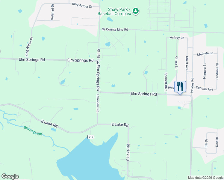 map of restaurants, bars, coffee shops, grocery stores, and more near 1362 Elm Springs Road in Springdale