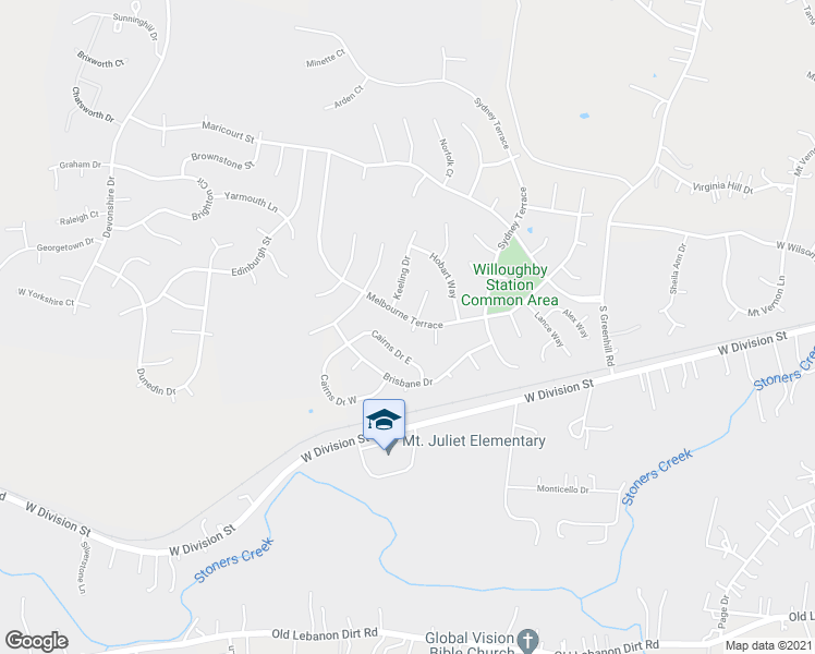 map of restaurants, bars, coffee shops, grocery stores, and more near 2200 S Cromwell Ct in Mt Juliet