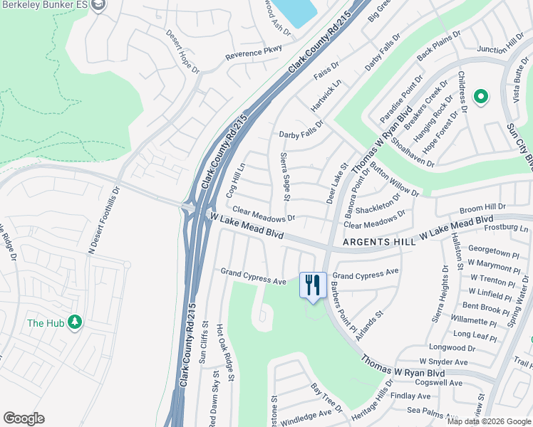 map of restaurants, bars, coffee shops, grocery stores, and more near 2501 Faiss Drive in Las Vegas