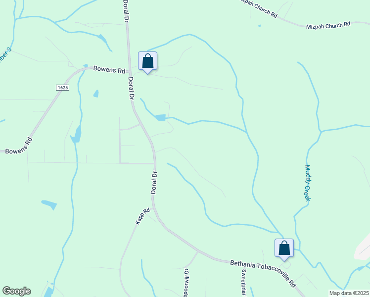 map of restaurants, bars, coffee shops, grocery stores, and more near 2901 Myers Road in Pfafftown