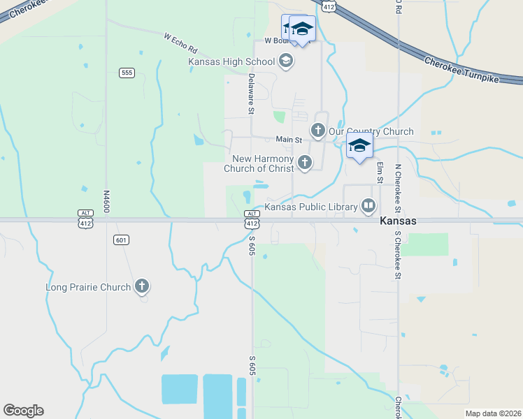 map of restaurants, bars, coffee shops, grocery stores, and more near 588 Tulsa Avenue in Kansas