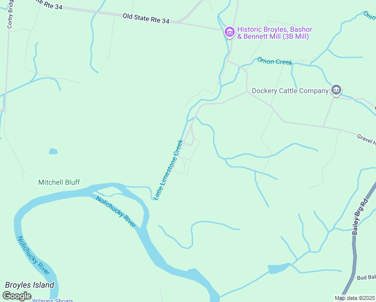 map of restaurants, bars, coffee shops, grocery stores, and more near 205 Jonesborough Waterplnt Road in Limestone