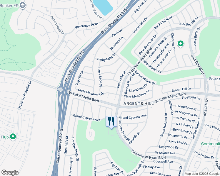 map of restaurants, bars, coffee shops, grocery stores, and more near 10901 Black Ledge Avenue in Las Vegas