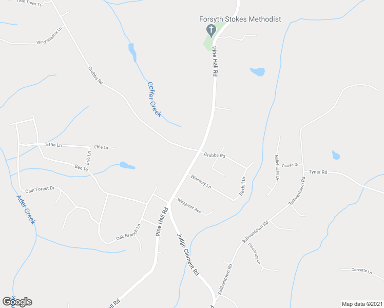 map of restaurants, bars, coffee shops, grocery stores, and more near 5070 Pine Hall Road in Walkertown