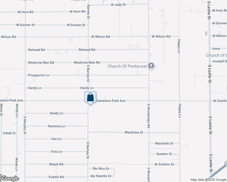 map of restaurants, bars, coffee shops, grocery stores, and more near 2791 Hardy Lane in Pahrump