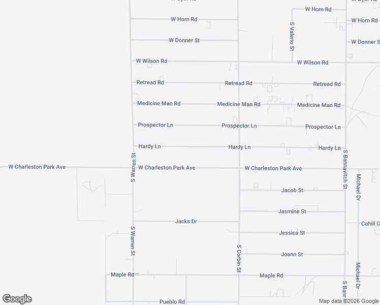 map of restaurants, bars, coffee shops, grocery stores, and more near 4730 West Charleston Park Avenue in Pahrump