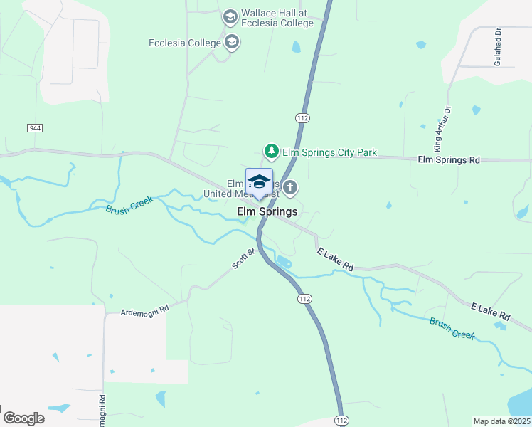 map of restaurants, bars, coffee shops, grocery stores, and more near 105 School Street in Springdale
