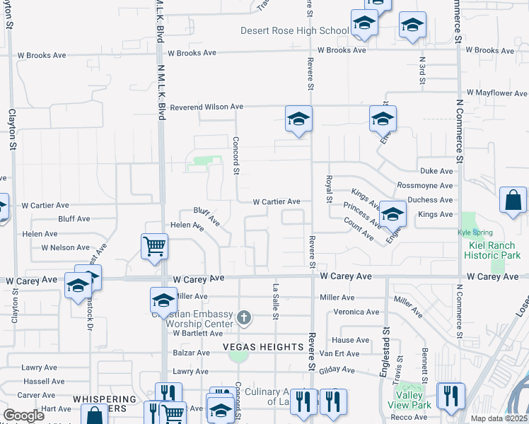 map of restaurants, bars, coffee shops, grocery stores, and more near 916 Carey Grove Avenue in North Las Vegas