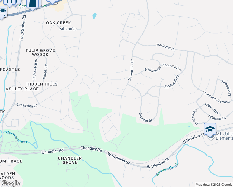 map of restaurants, bars, coffee shops, grocery stores, and more near 3504 Randolph Court in Mt. Juliet