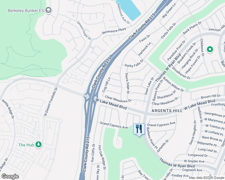 map of restaurants, bars, coffee shops, grocery stores, and more near 11020 Rackhurst Avenue in Las Vegas